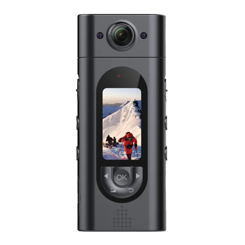 LK2313 Outdoor Sports Radsport WiFi-Kamera mit 180 Grad drehbarem Objektiv, IP65 wasserdicht, HD-Actionkamera mit Rückclip - Schwarz