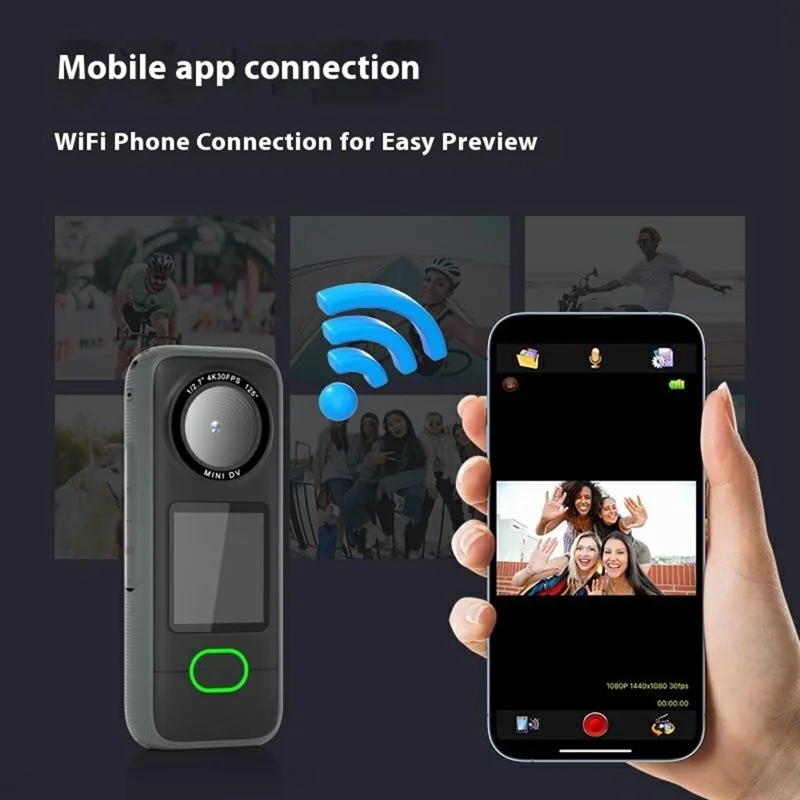 F3 1.4 Inch Touch Screen Portable 4K Action Camera IPX6 Waterproof Mini DV Sports Camera