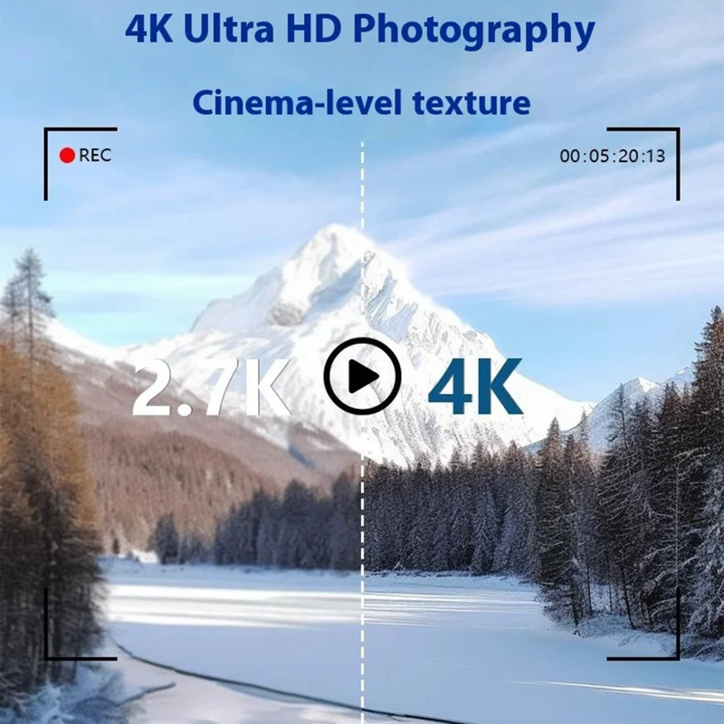 Cámara digital de mano DV 4K Ultra 80MP con tarjeta TF de 64 GB / 2 baterías para viajes al aire libre, zoom digital 18X, videocámara con pantalla IPS de 3,0 pulgadas