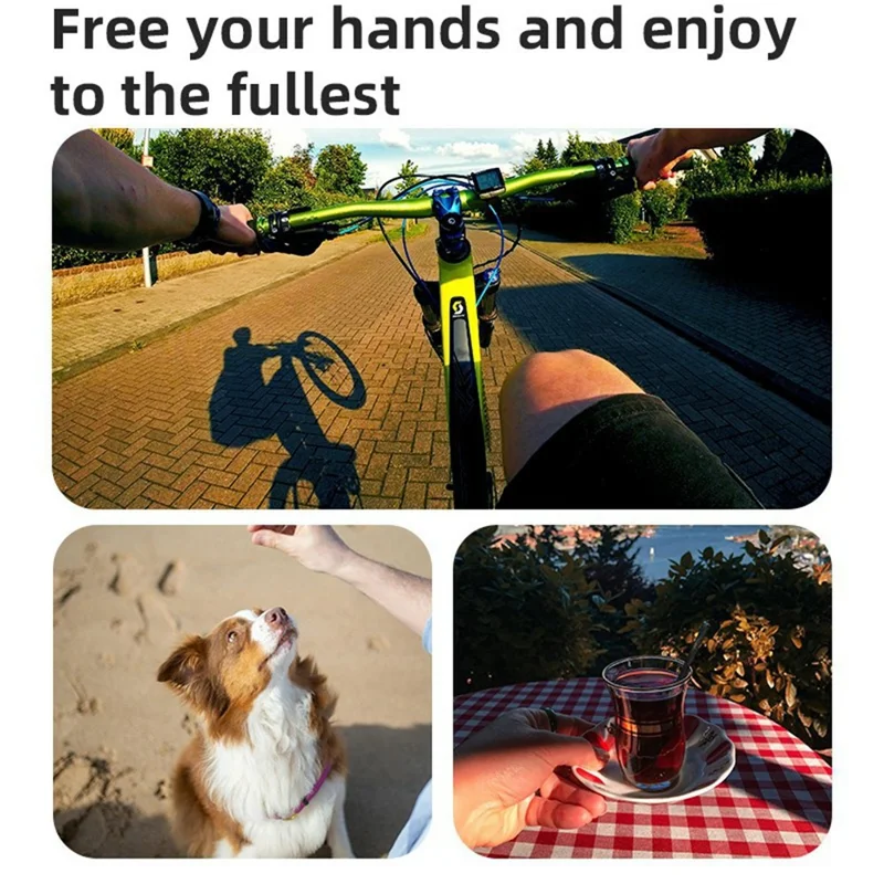 FF006 1,47-Zoll-HD-Bildschirm-Daumenkamera mit magnetischer Ladetasche, First-Person-View-Vlogging-Minikamera - Schwarz