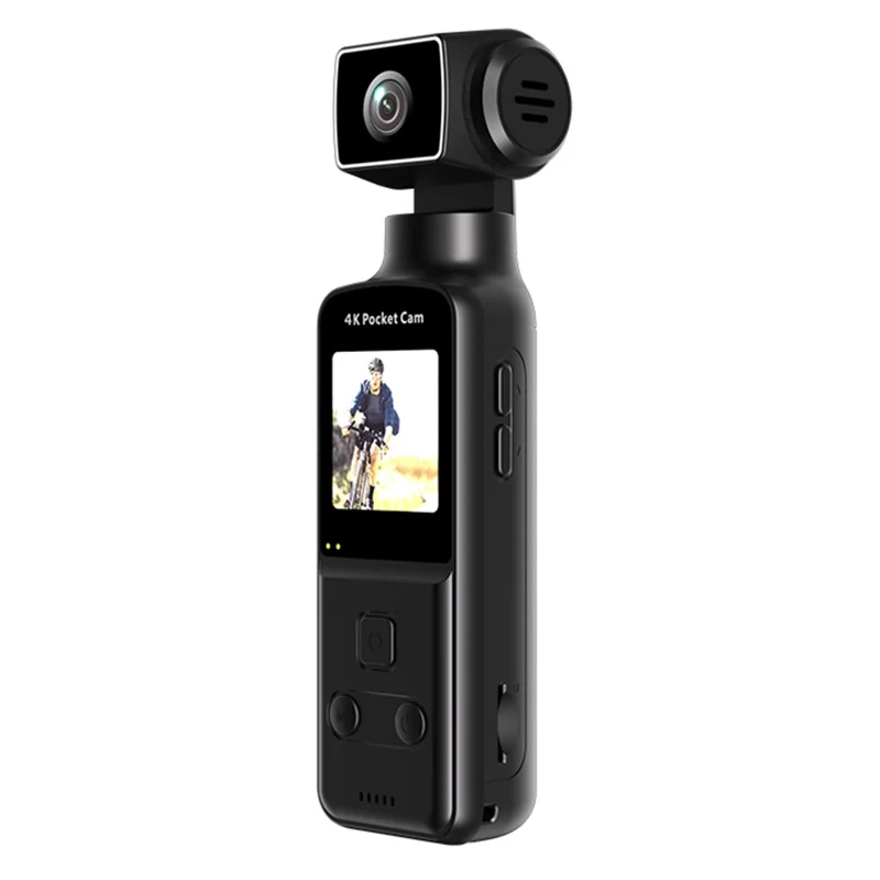 K2 Action Camera 4K Pocket Camera WiFi HD Sports Camera 270 Degree Manual Rotation Cam - Black