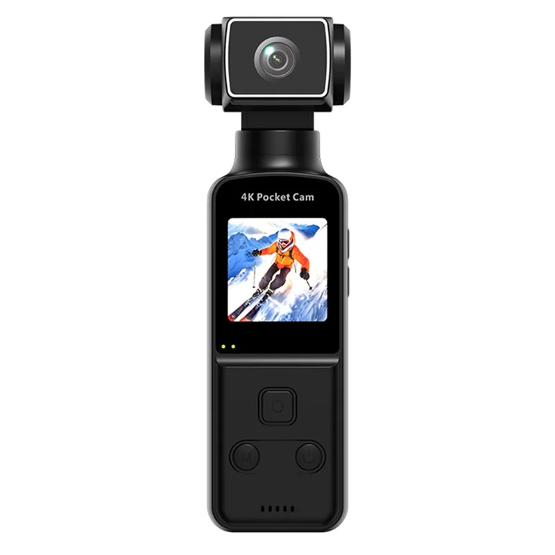 K2 Action Camera 4K Pocket Camera WiFi HD Sports Camera 270 Degree Manual Rotation Cam - Black