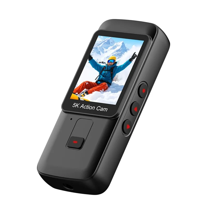 K8 5K 30m Underwater Waterproof Action Camera WiFi Dual Screen Remote Control Camera for Diving Cycling Vlog - Black