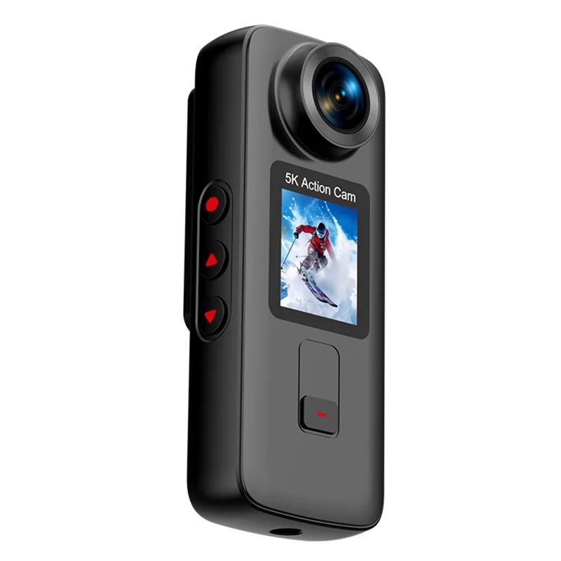 K8 5K 30m Underwater Waterproof Action Camera WiFi Dual Screen Remote Control Camera for Diving Cycling Vlog - Black