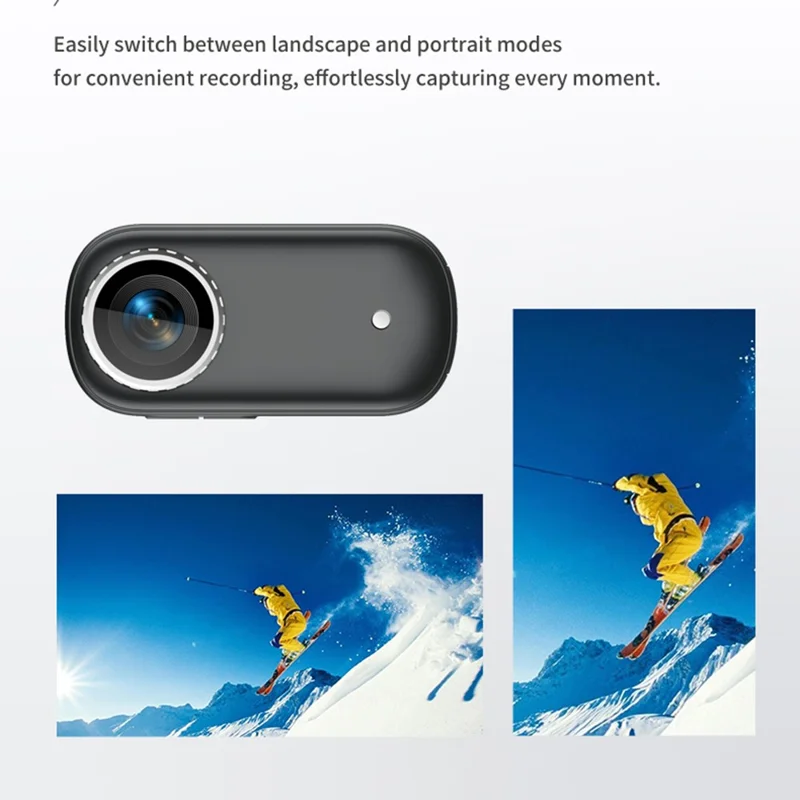 T8 2K Mini Thumb Camera Wide Angle Magnetic IP67 Waterproof Portable Action Camera for Cycling Sports - Black