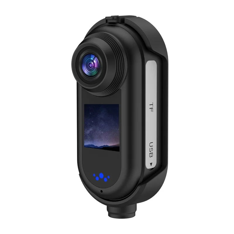 DM50 Mini Caméra Sport HD 2K Caméra de Sport à Écran Double et Grand Angle 140 Degrés pour le Vélo (Version Haute de Gamme) - Noir