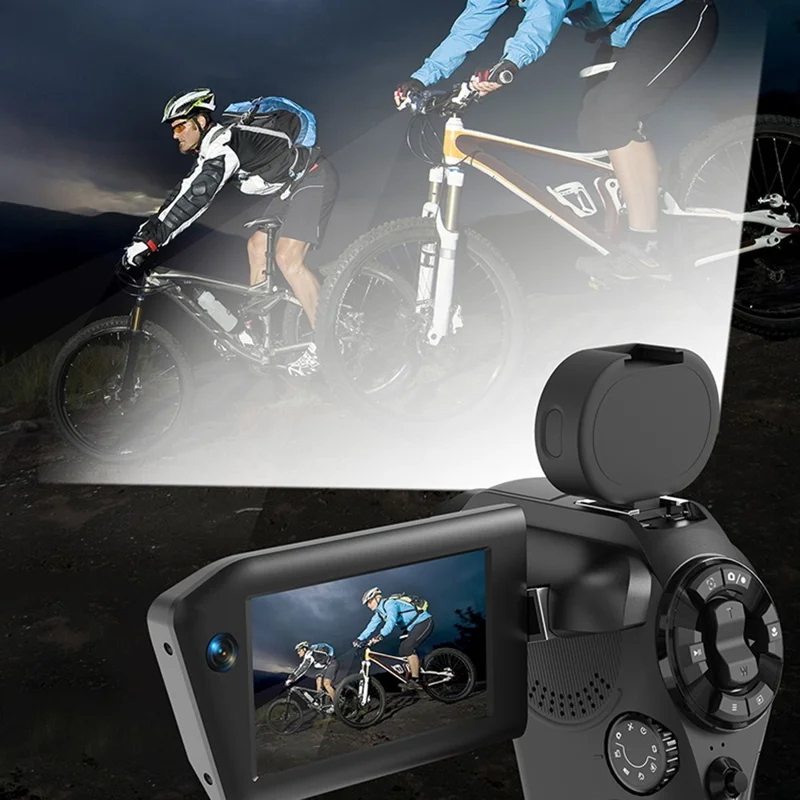 CD-V02 8K Video Camera 3.0 inch Flip Screen Camcorder 8X Optical Zoom Vlog Camera with WiFi for Travel (Standard Version) - White