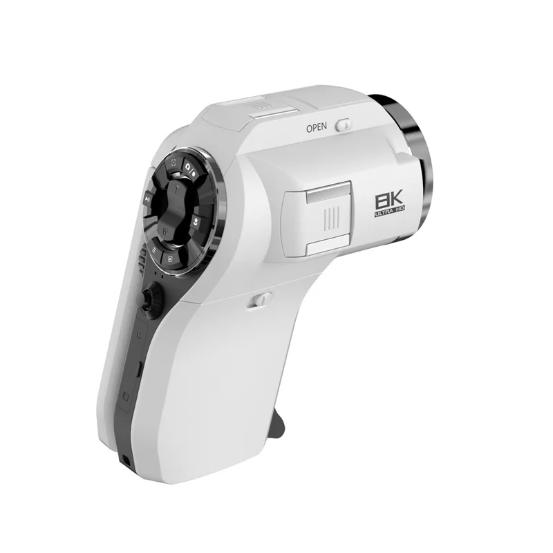 CD-V02 8K Video Camera 3.0 inch Flip Screen Camcorder 8X Optical Zoom Vlog Camera with WiFi for Travel (Standard Version) - White