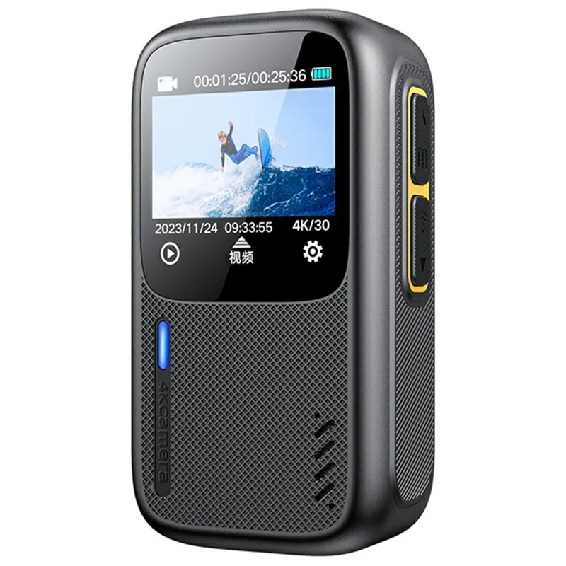 M26 4K Action Camera Dual Screen 30m Waterproof 6-Axis Stabilization for Cycling Swimming - Black