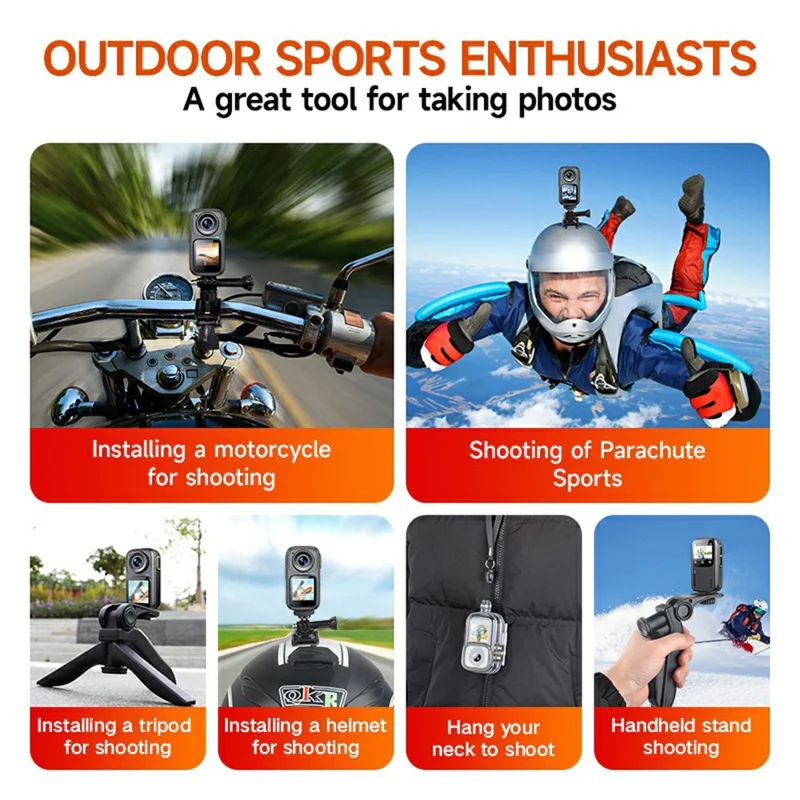 M26 4K Action Camera Dual Screen 30m Waterproof 6-Axis Stabilization for Cycling Swimming - Black