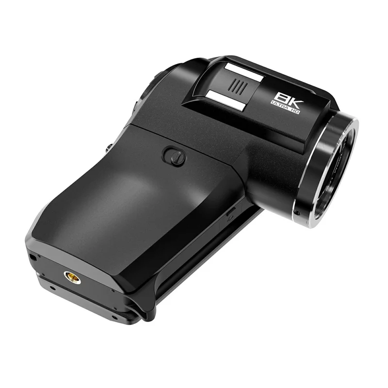 CD-V03 8K Vlogging Camera 270 Degree Flip Screen 16X Digital Zoom WiFi Handheld Camcorder for Travel - Black
