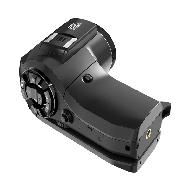 CD-V03 8K Vlogging Camera 270 Degree Flip Screen 16X Digital Zoom WiFi Handheld Camcorder for Travel - Black