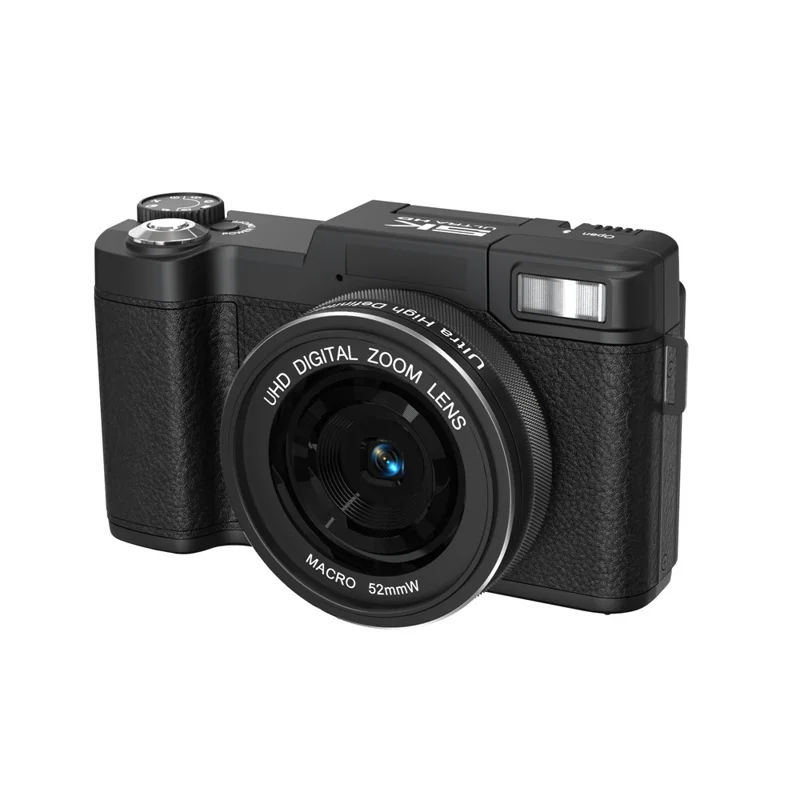 CDR2H CDR2H 2.8 inch Flip Screen 5K 64MP 18X Digital Zoom CCD Digital Camera for Photography - Black