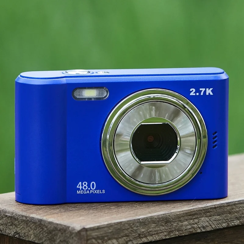 M2 Small HD Digital Camera 2.4 inch IPS Screen Portable Camera Support TF Card for Beginners - Blue