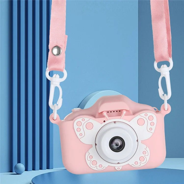 X5S 2.0-inch IPS Screen Cute Camera Timed Photography Camera 2000W Dual Lens Camera for Kids - Blue Cat