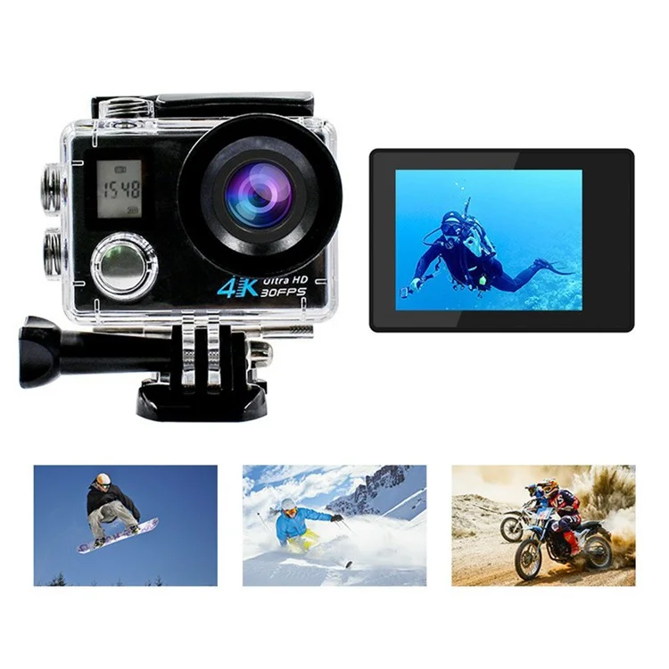 F200AS Action Camera Sports Video DV Camera 2-Inch Screen Mini Camcorder with Waterproof Case
