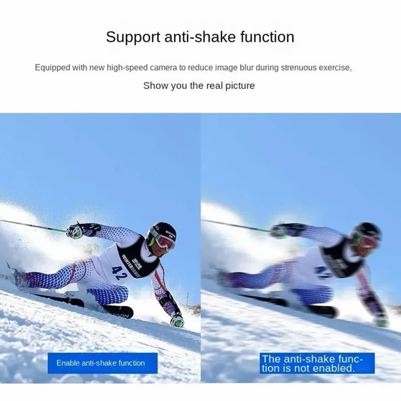 F300AB-R 2 Inch 4K WiFi Action Camera with HD Touch Screen 30m Underwater Camera with Waterproof Case - Grey