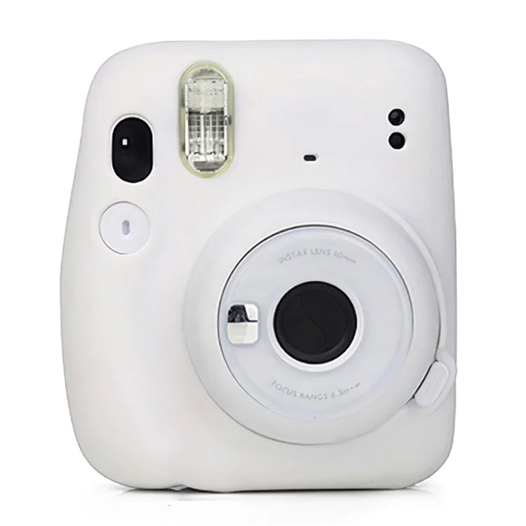 CAIUL Silicone Camera Case for Instax Mini 11 Portable Protective Cover - White