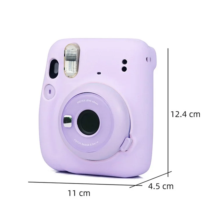 CAIUL Silicone Camera Case for Instax Mini 11 Portable Protective Cover - White