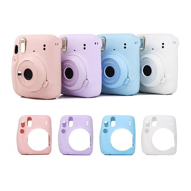 CAIUL Silicone Camera Case for Instax Mini 11 Portable Protective Cover - White