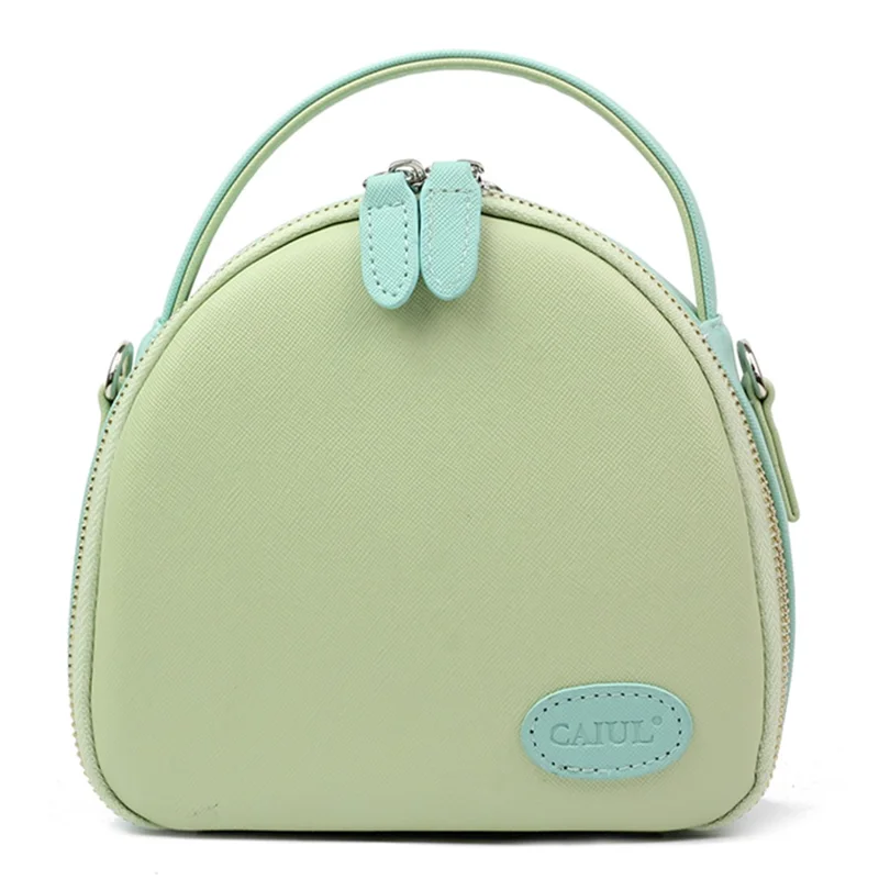 CAIUL for Instax Mini 11/9/8 Instant Print Camera PU Leather Storage Case Carrying Shoulder Bag - Green