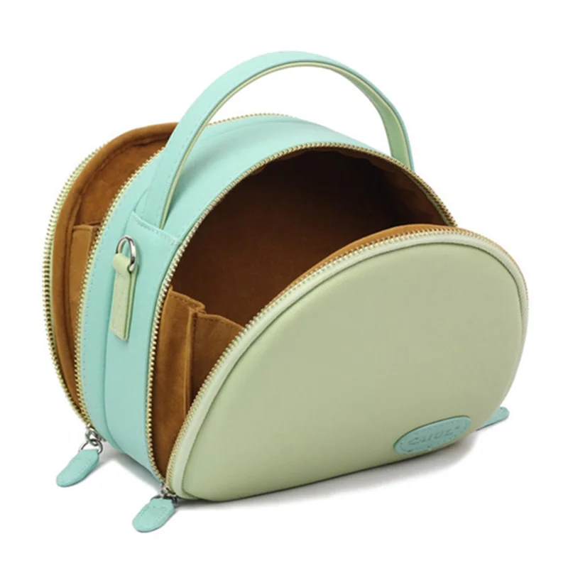 CAIUL for Instax Mini 11/9/8 Instant Print Camera PU Leather Storage Case Carrying Shoulder Bag - Green