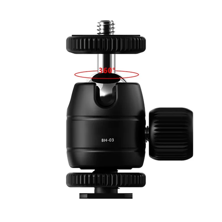 Uammerig BH-03 Mini Ball Head Mount-adapter Mit 1/4 "hot Shoe 360-grad Rotierende Gimbal Für Kamera Cage LED Video Light Monitor