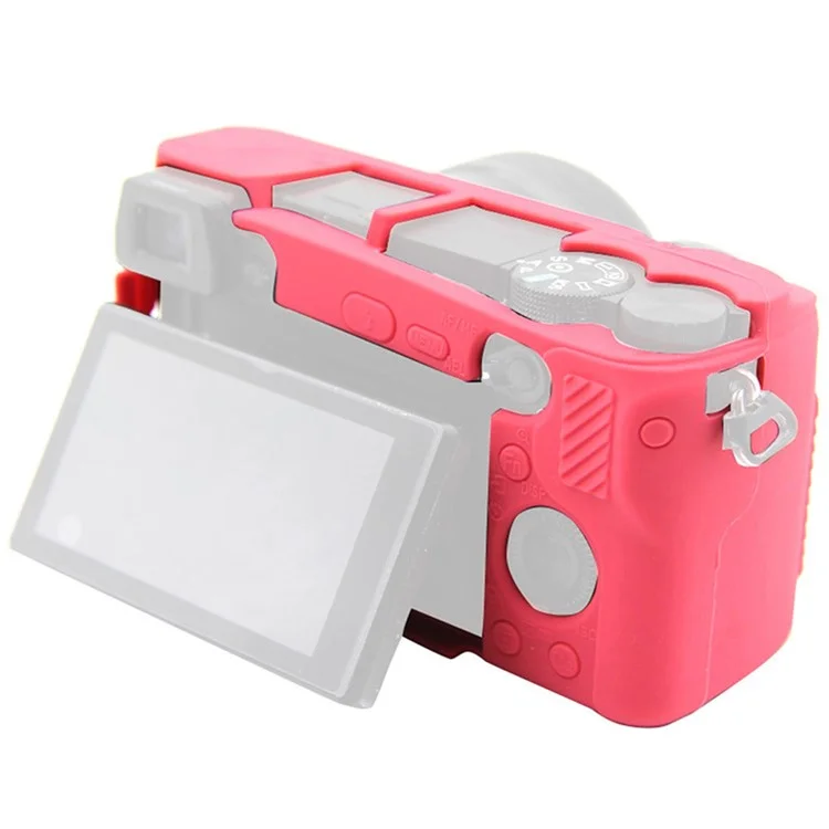 F34164 Anti-scratch Silicone Camera Sleeve Case for Sony A6500 Portable Protective Cover - Pink