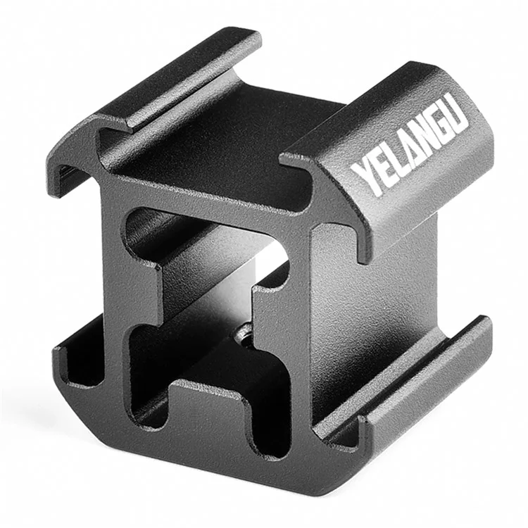 Yelangu A682 Accessori Fotografici di Fotografia Con Staffa a Base di Scarpe a Tre Teste Per Microfono Leggero Per Microfono a Luce Video