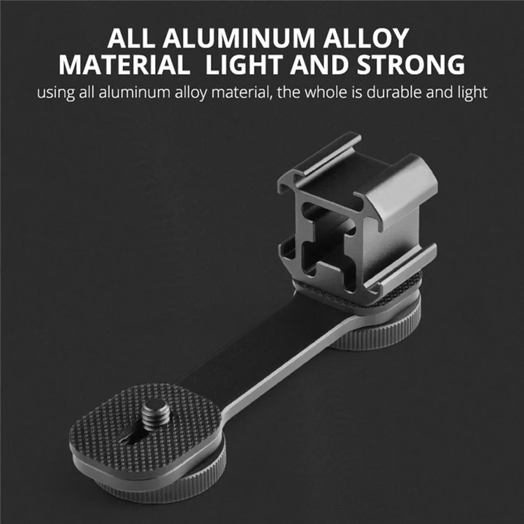 Yelangu A682 Accessori Fotografici di Fotografia Con Staffa a Base di Scarpe a Tre Teste Per Microfono Leggero Per Microfono a Luce Video