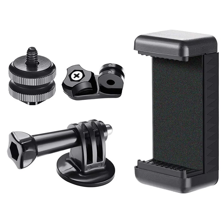 F046-Desktopkamera-Mobiltelefon-Live-Streaming-Halter Hot Shoe Universal Phone Clip Monitor Bracket