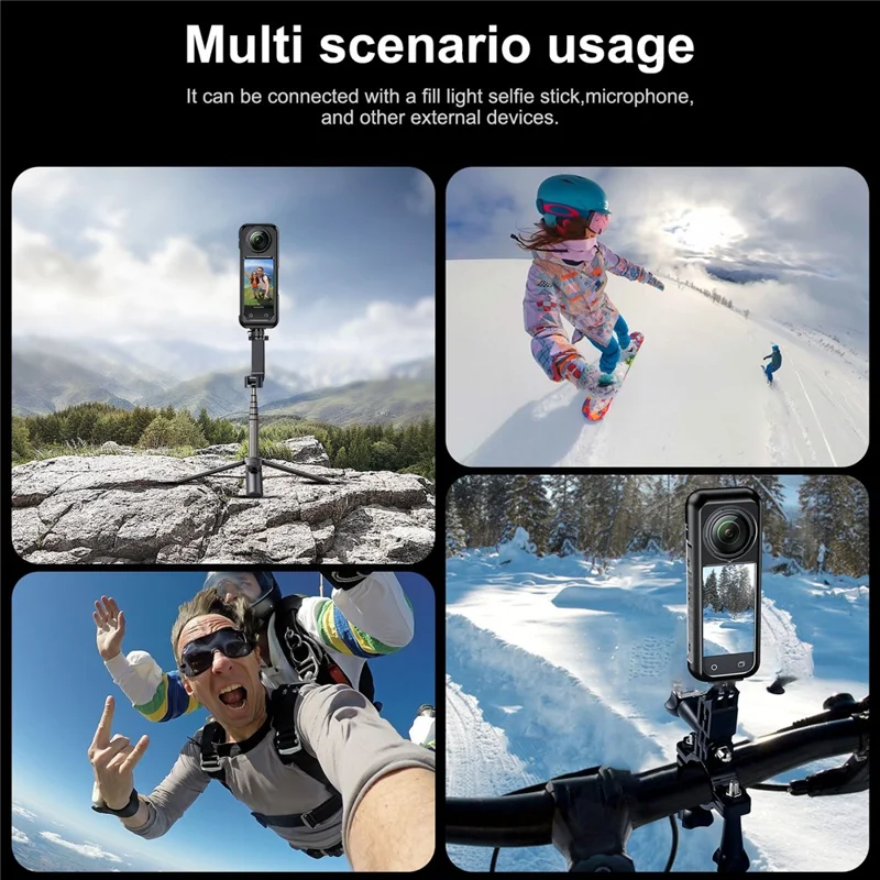 Aluminum Alloy Metal Case for Insta360 X4 Action Camera Cage Protective Frame