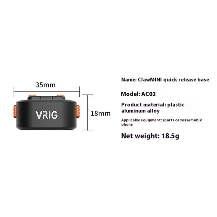VRIG AC 02 Claw Mini Series Magnetic Camera Adapter Accessories Quick-Release 1 / 4 Magnet Base Mount