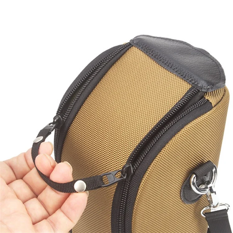 DULUDA Sac de Rangement en Nylon pour Objectif Téléobjectif Nikon / Canon avec Bandoulière - Kaki
