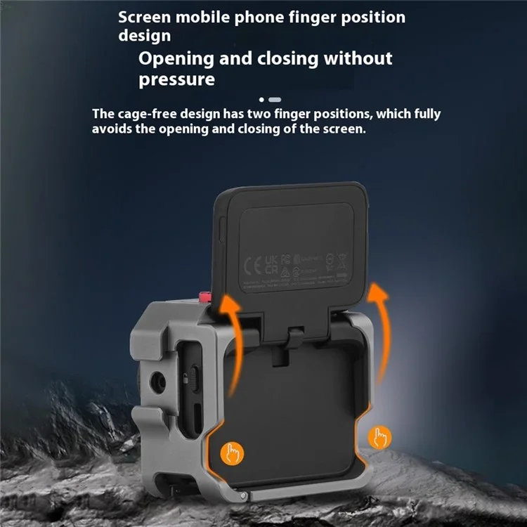 FLYMILE Pour Insta360 GO 3 / GO 3S Cage de protection en alliage d'aluminium Coque de protection Bezel Accessoires