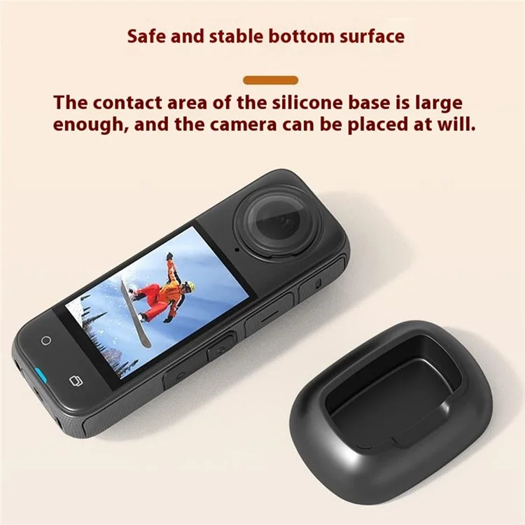 FLYMILE For Insta360 X5 / Insta360 X4 Sports Camera Silicone Desktop Fixed Stand Upright Base