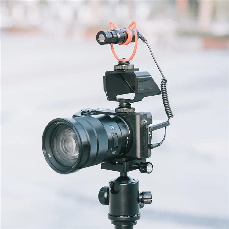 YELANGU A74 Vlog Selfie Flip Screen Cold Shoe Bracket Reverse Mirror Microphone Mount per Fotocamera Mirrorless