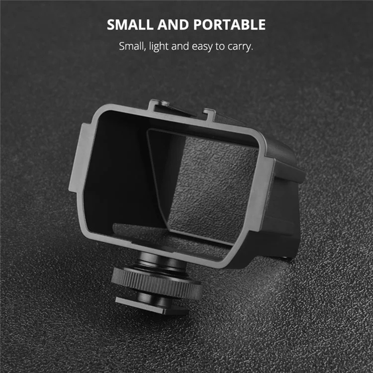 YELANGU A74 Vlog Selfie Flip Screen Cold Shoe Bracket Reverse Mirror Microphone Mount per Fotocamera Mirrorless