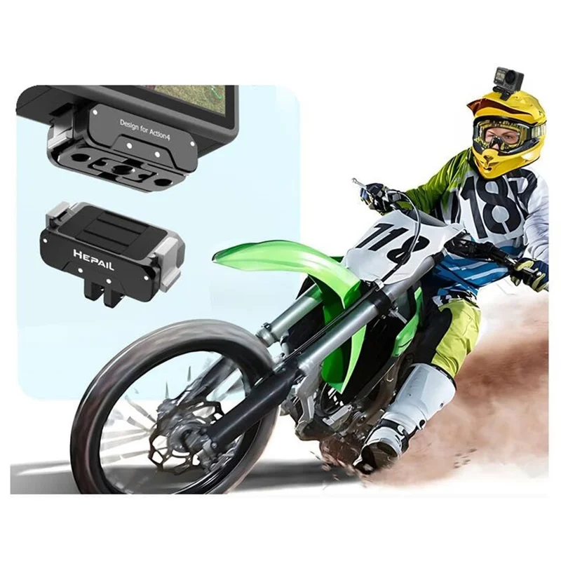 HEPAIL AC-17 For DJI Osmo Action 4 / Action 3 Sports Camera Magnetic Quick Release Base