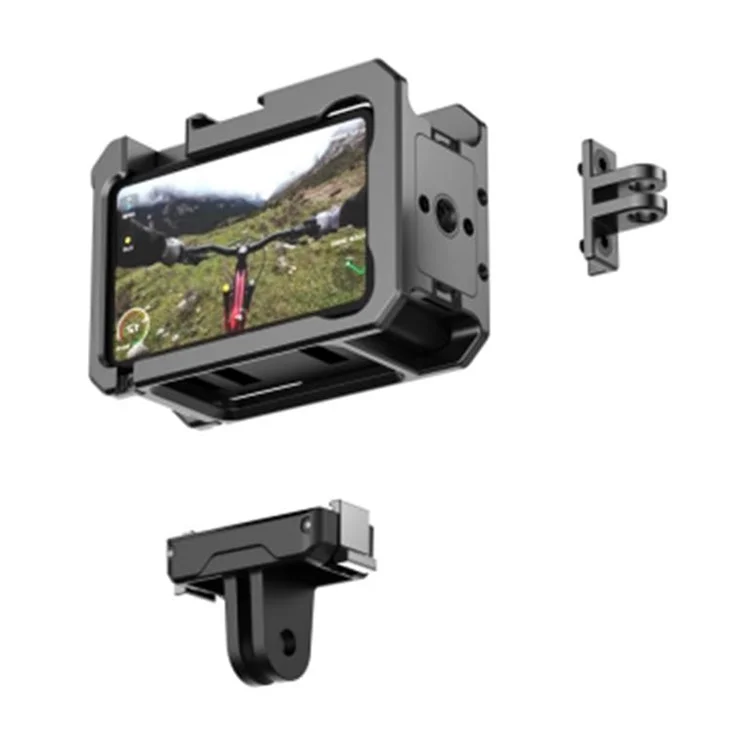 HEPAIL C-AC4 Für DJI Osmo Action 4 / 3 Anti-Drop Protective Frame Aluminium-Legierung Kamera Käfig