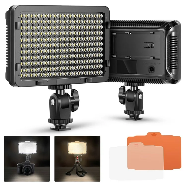 NEEWER Immable 176 LED Panel Video Light for Canon Nikon Pentax Sony DSLR Cameras