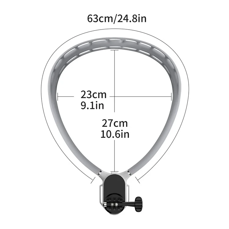 SX-P05 Outdoor Sports POV Magnetic Phone Neck Mount Hands Free Bracket for Action Camera - Grey