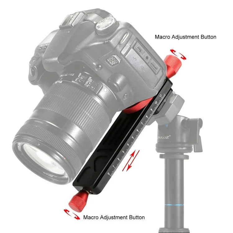PULUZ PU3520 CNC Aircraft Aluminum Adjustable Speed Fine Tuning Slide Rail for Canon Sony Nikon Camera