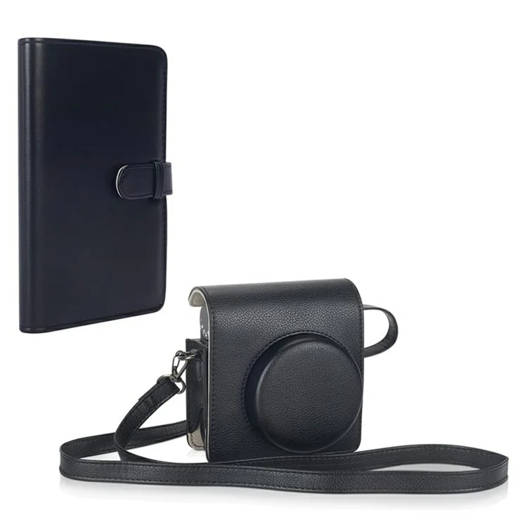 For Fujifilm Instax Mini 99 PU Leather Camera Bag Protective Cover with 3-inch Photo Album