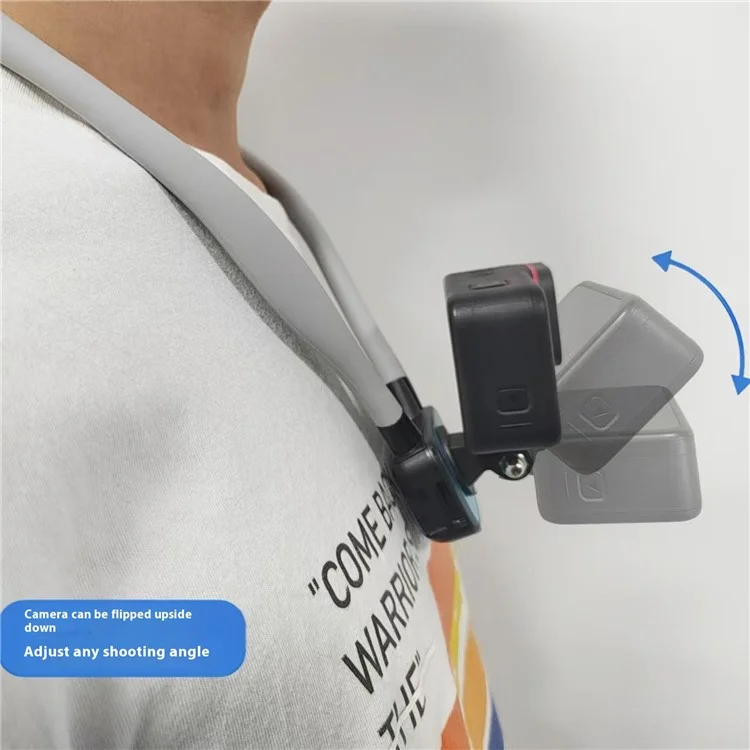 GB02 For GoPro Action Camera Magnetic Neck Mount Bracket + Phone Clip - Grey