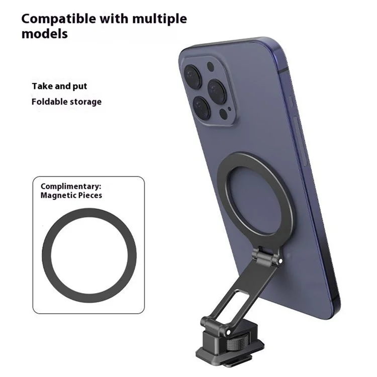 Support de téléphone à sabot froid MG05S compatible avec MagSafe, support de caméra et de moniteur en alliage d'aluminium à dégagement rapide
