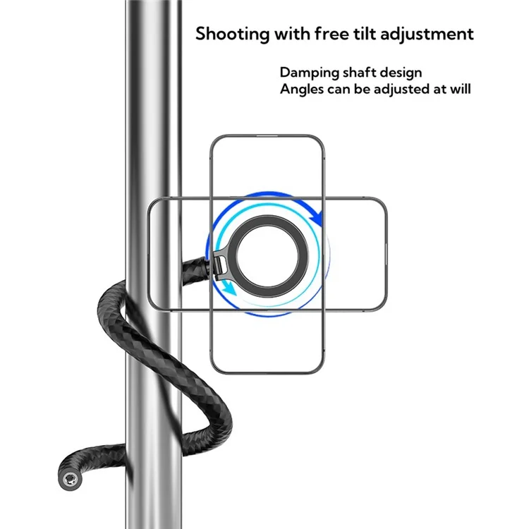 S0096 Supporto magnetico per telefono con collo flessibile, prolunga e montaggio a rilascio rapido compatibile con MagSafe