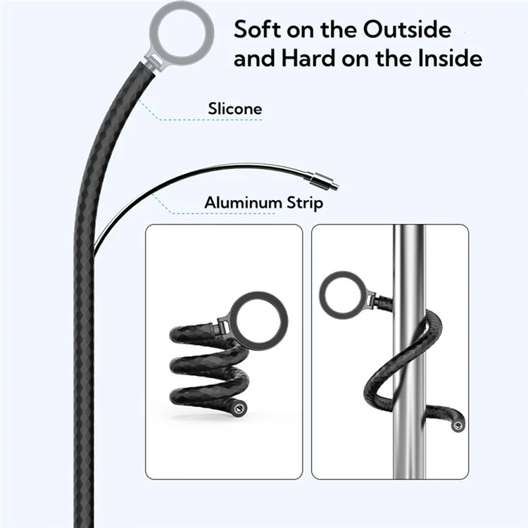 S0096 Supporto magnetico per telefono con collo flessibile, prolunga e montaggio a rilascio rapido compatibile con MagSafe