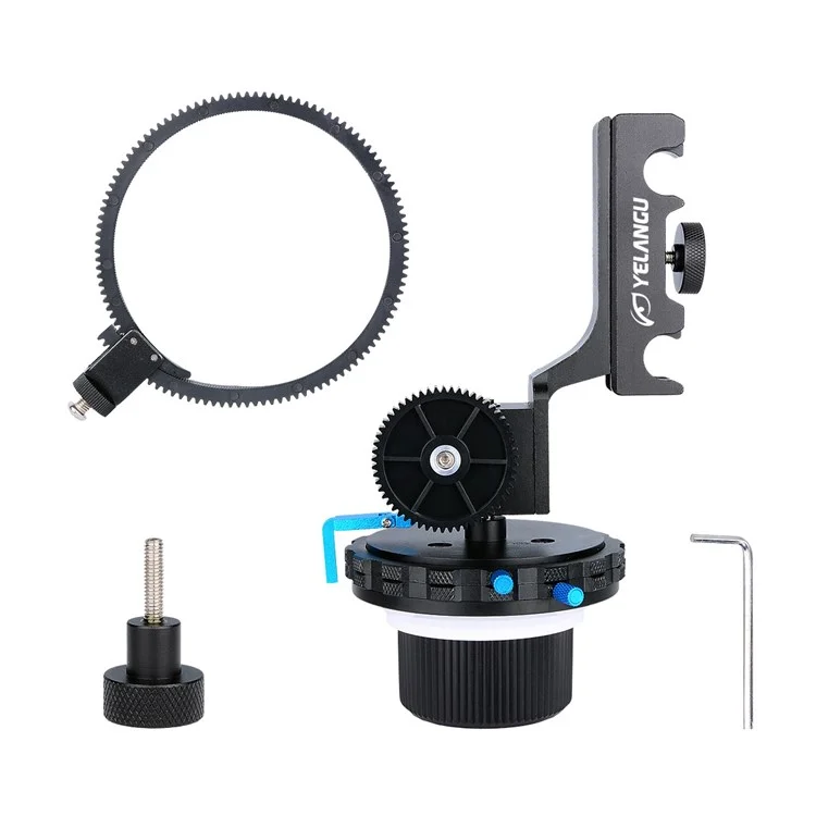 YELANGU F4 Slot Design A/B Stop Follow Focus Rig for Canon Nikon DSLR Video Camera with 52mm-86mm Lenses