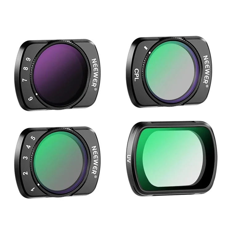 NEEWER Für DJI Osmo Pocket 3 Verstellbares Filterset ND2-32 / ND64-512 / UV / CPL Magnetische Filter